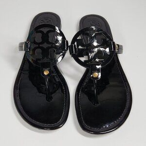 Tory Burch Miller Patent Leather Sandal Size 10.5M Black